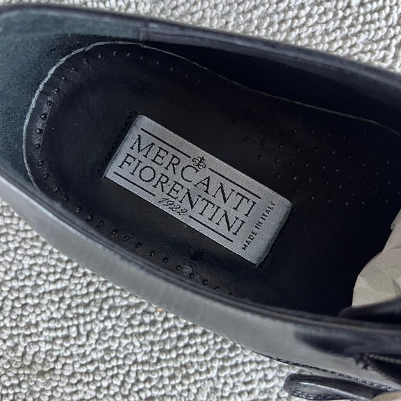 Mercanti Fiorentini Monk Strap Slip On Black Leather Dress Shoes Men's Size 12 - Picture 8 of 11